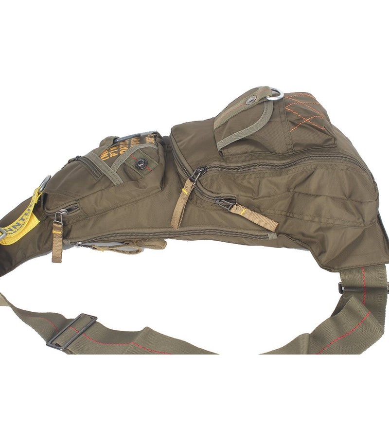 Innturt Nylon Sling Bag Backpack Shoulder Bag Daypack Large Army Green - Image 3